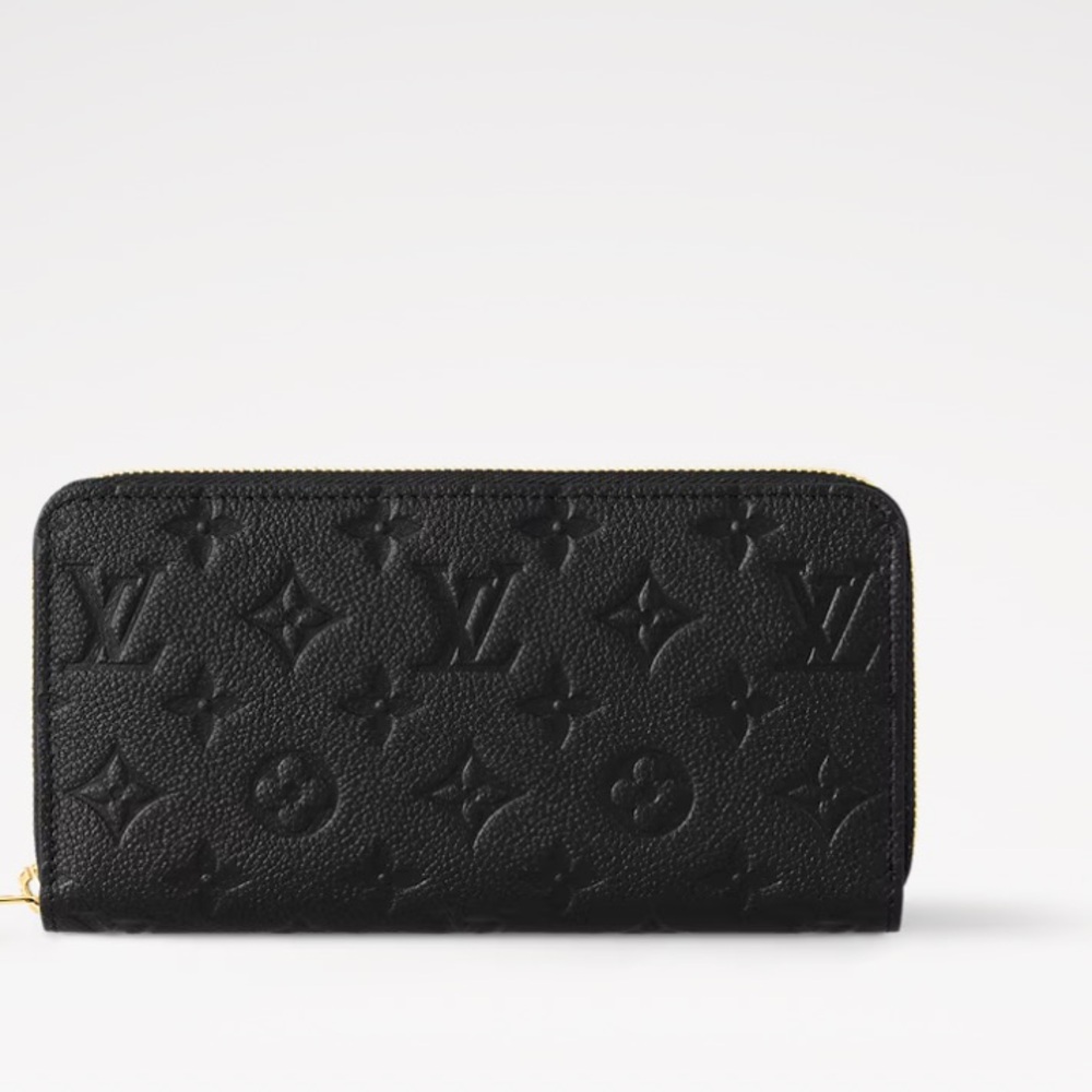 Louis Vuitton Black Monogram Empreinte Leather Zippy Wallet